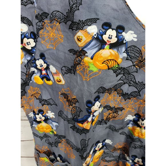 Disney Mickey Mouse Grey Halloween Scrub Top Size XL - Picture 5 of 9